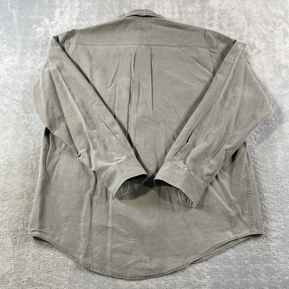 Vintage Banana Republic Shirt Mens Medium Gray Pockets Utility Hunting 90s Y2K - Picture 8 of 9